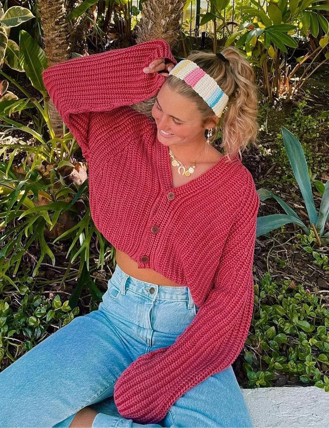 Arssm Womens Chunky Cardigan Knit Open Front Button Down Sweaters Oversized Slouchy Long Sleeve Fall 2024 Trendy Outwear