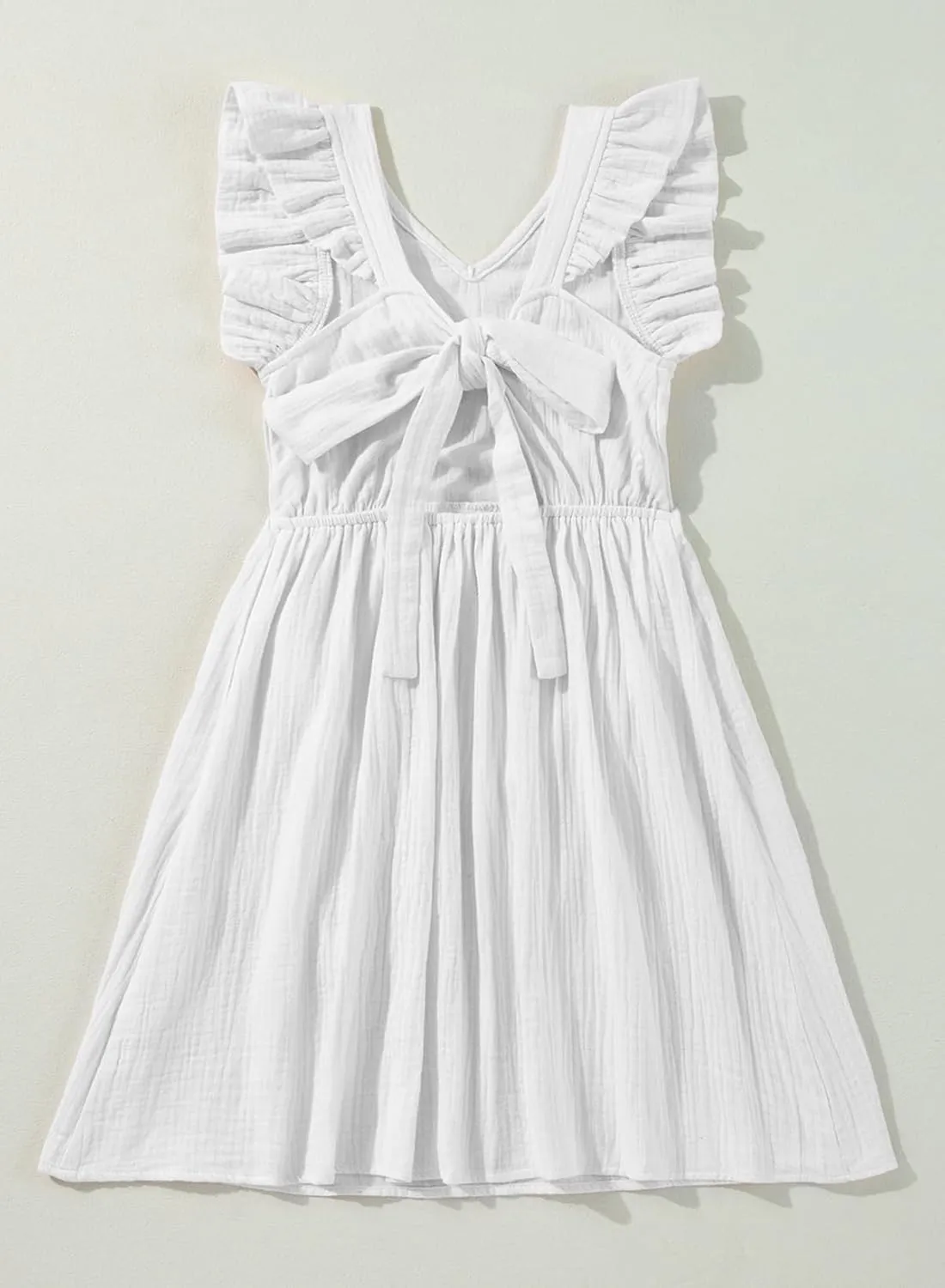 blibean Tween Girls 2025 Summer Cotton Dresses Kids Tie Back Sundress Size 6-15 Years