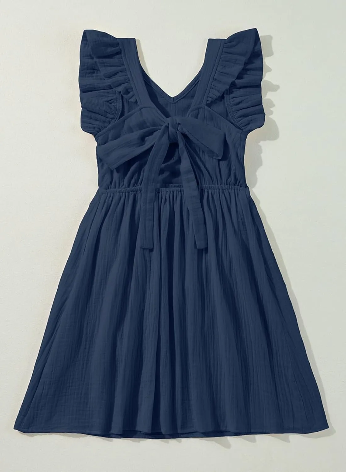 blibean Tween Girls 2025 Summer Cotton Dresses Kids Tie Back Sundress Size 6-15 Years
