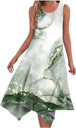 Ceboyel Women Boho Floral Summer Dresses Casual Tank Dress Sleeveless Sundreses Trendy Beach Vacation Clothing 2024