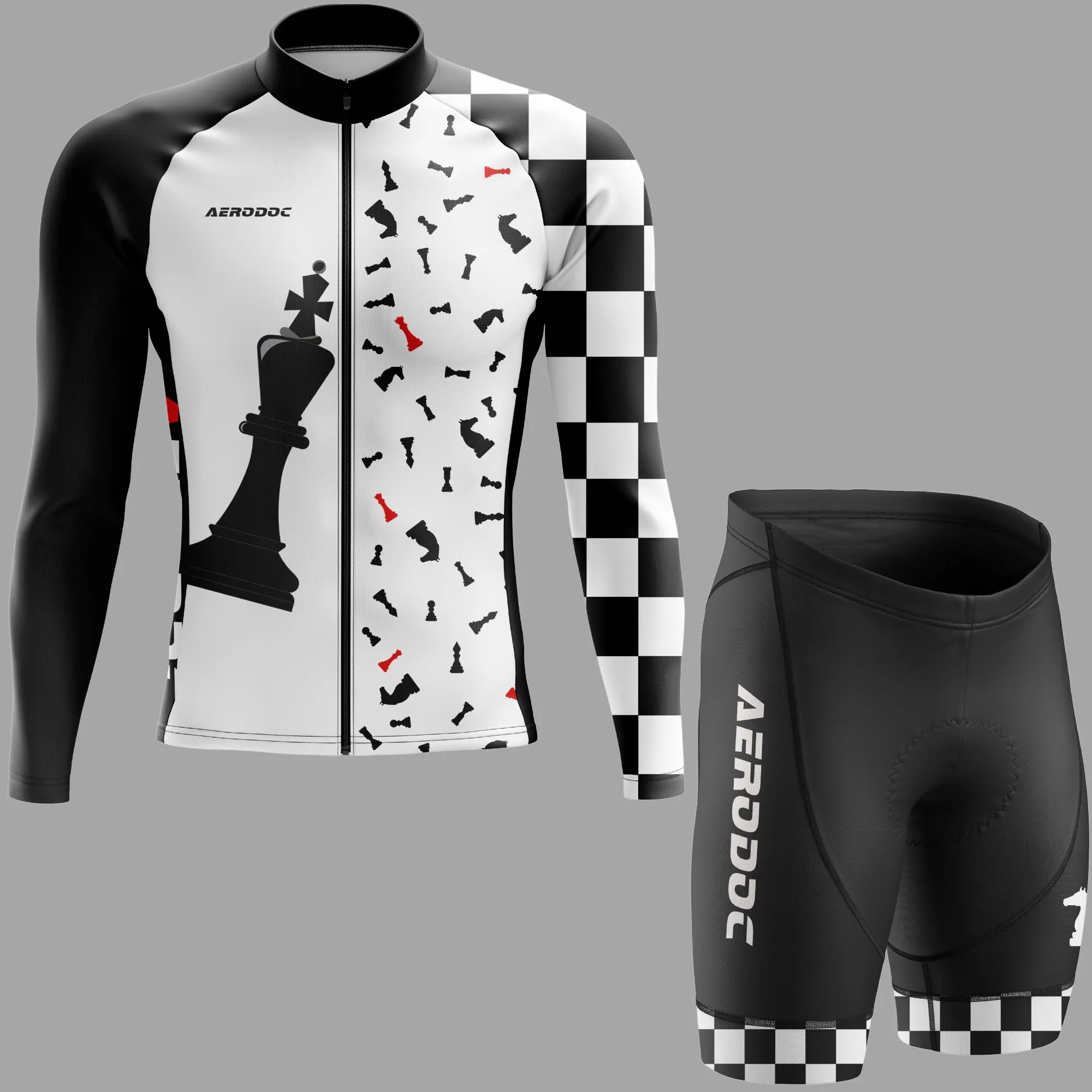 Checkmate Cycling Jersey & Bib Shorts Set  Ride Like a Chess Grandmaster!