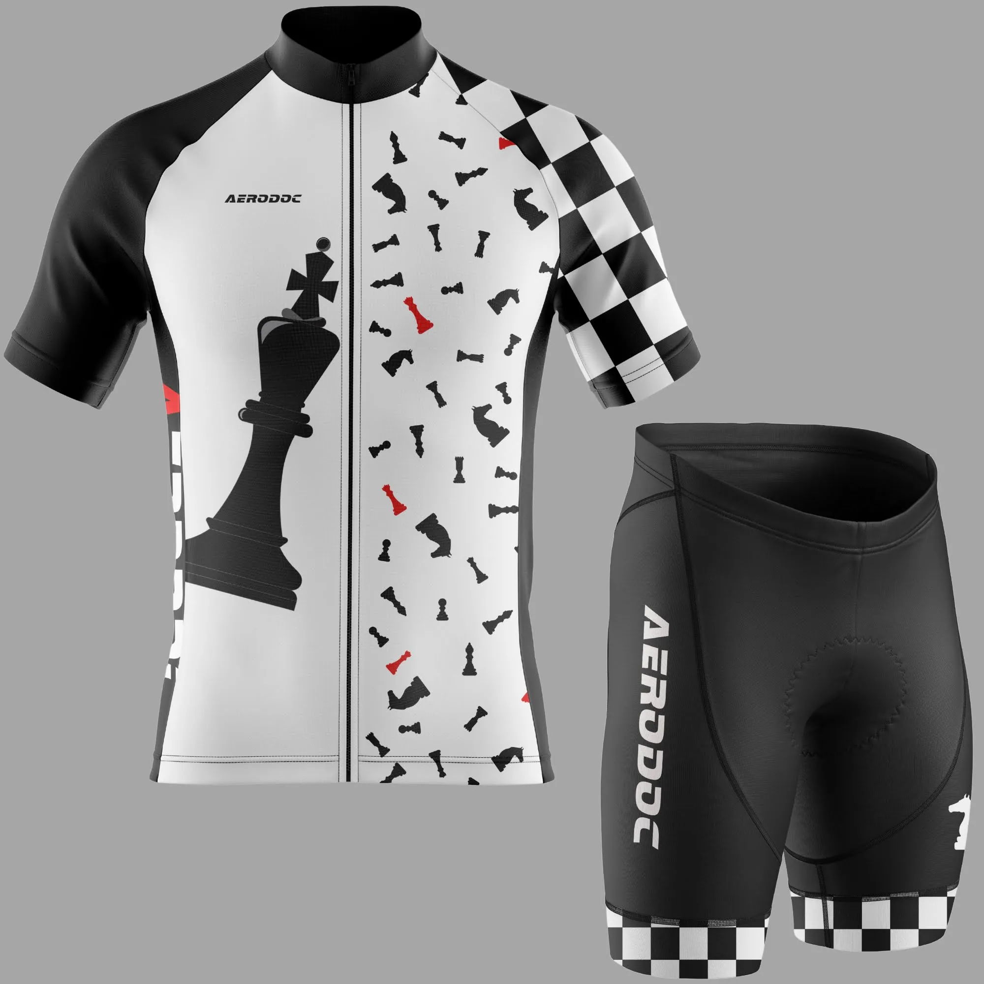 Checkmate Cycling Jersey & Bib Shorts Set  Ride Like a Chess Grandmaster!