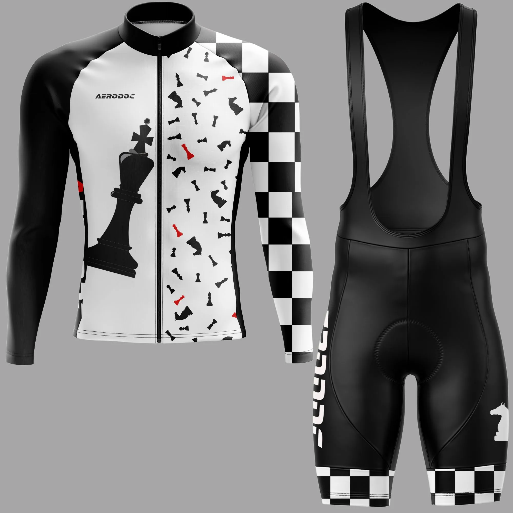 Checkmate Cycling Jersey & Bib Shorts Set  Ride Like a Chess Grandmaster!