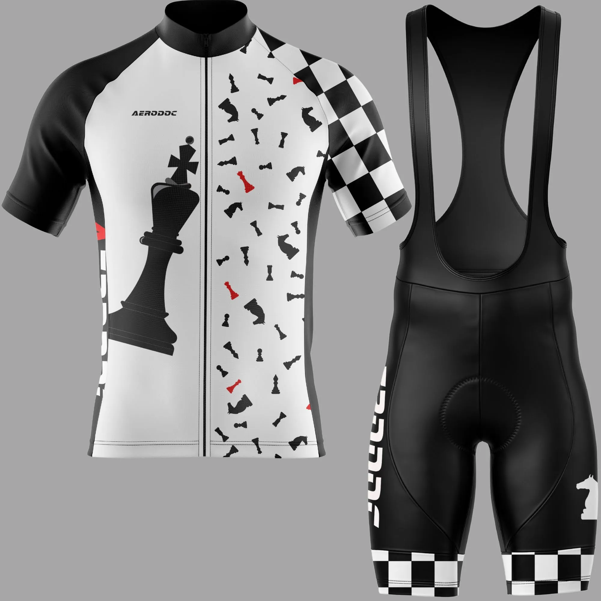 Checkmate Cycling Jersey & Bib Shorts Set  Ride Like a Chess Grandmaster!