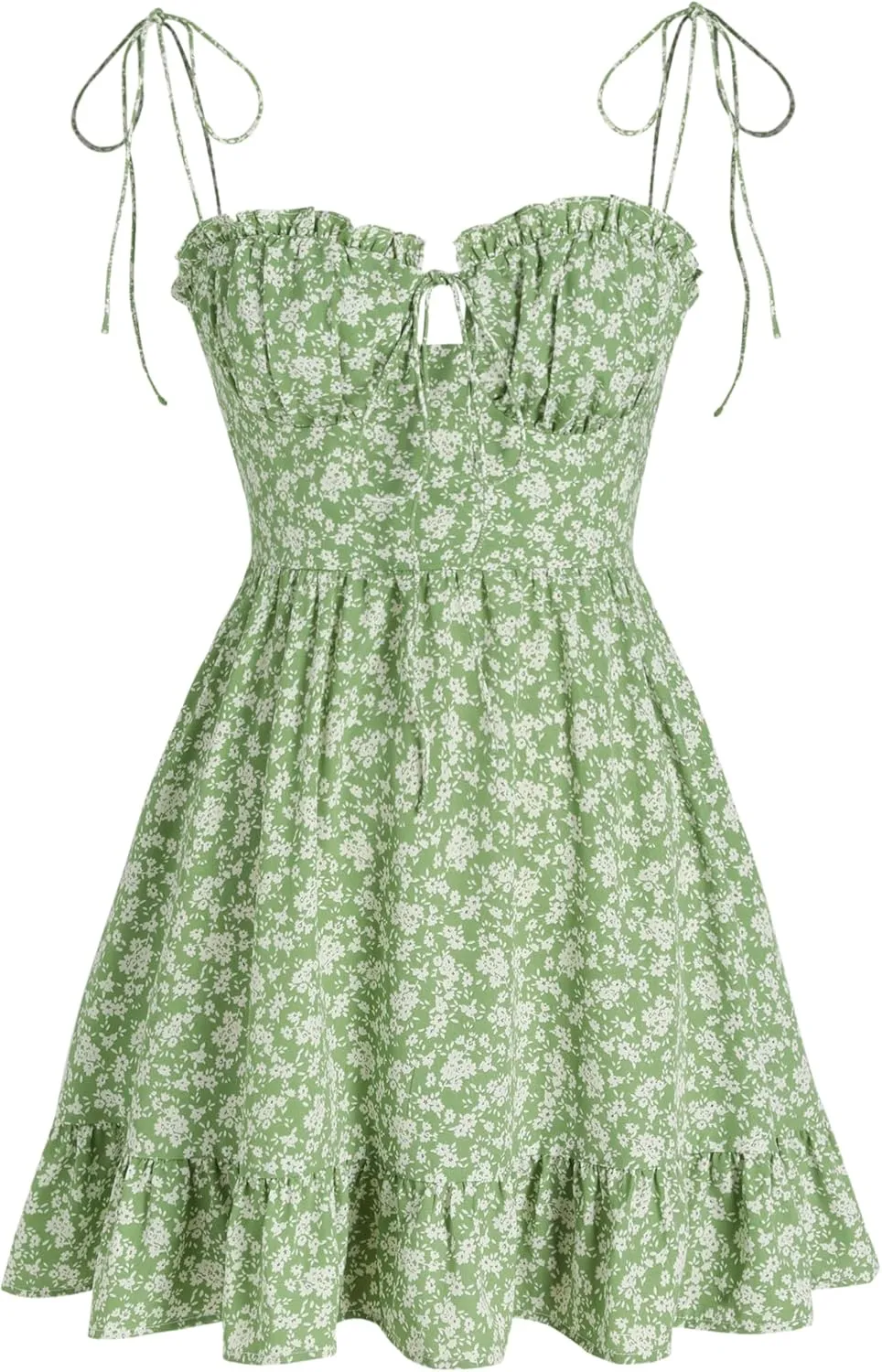 CIDER Womens Summer Dresses Floral Spaghetti Strap Cute Vacation Sundress Dress Boho Casual Outfits