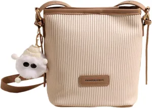 Crossbody Bag for Women,Color-Blocked Bucket Bag - Versatile, Casual, Adjustable Strap, Work Beach Travel