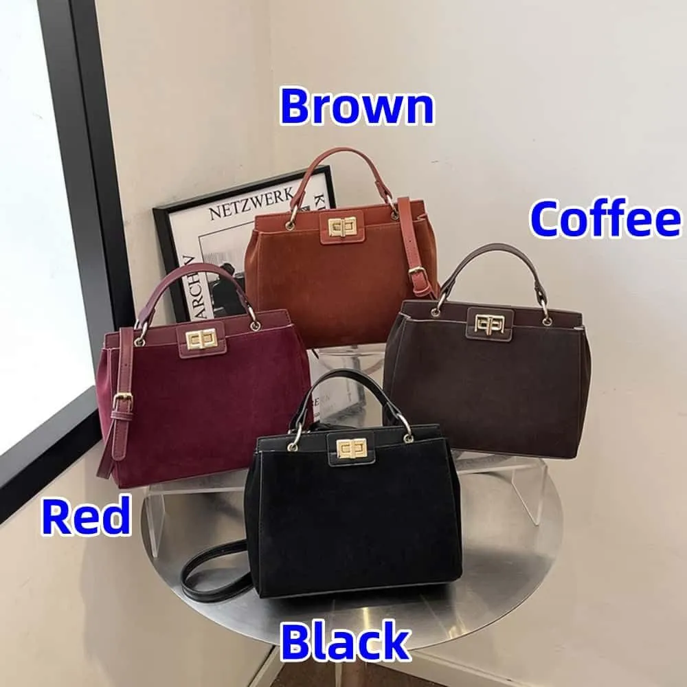 Crossbody Bags for Women Trendy Fashion Elegant Suede Handbag Shoulder Bag Daily Versatile Large Bucket Purse Travel
