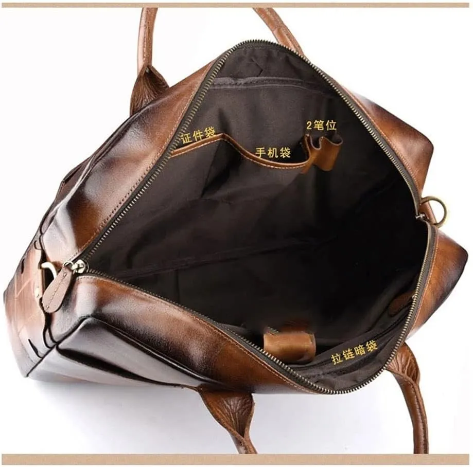 CSCDD Men's Handbag Shoulder Leather Laptop Bag Briefcase Men's Messenger Bag