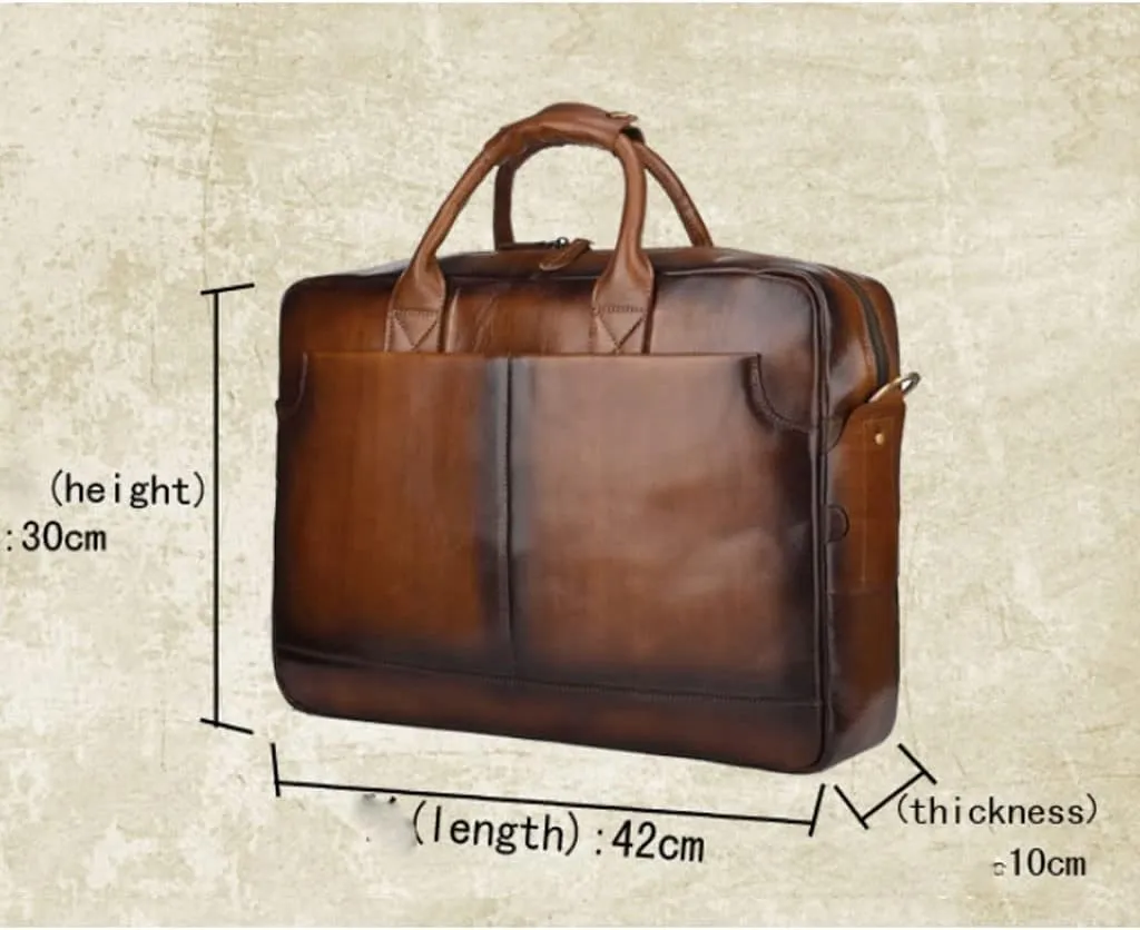 CSCDD Men's Handbag Shoulder Leather Laptop Bag Briefcase Men's Messenger Bag