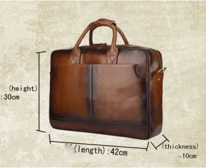 CSCDD Men's Handbag Shoulder Leather Laptop Bag Briefcase Men's Messenger Bag