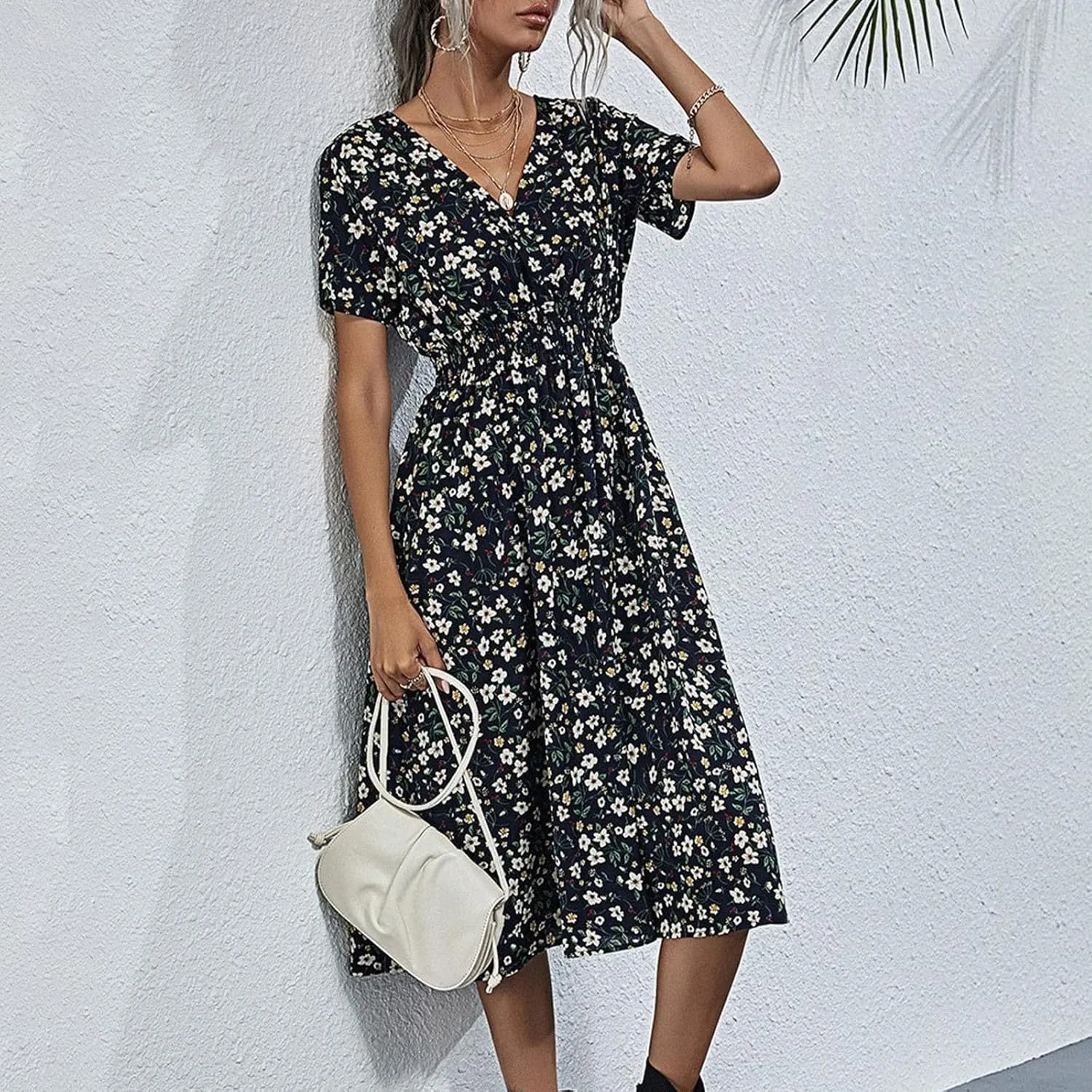 Dresses for Women 2025 Dresses for Women 2025 Casual XL Floral Print Swing Swing Flowy