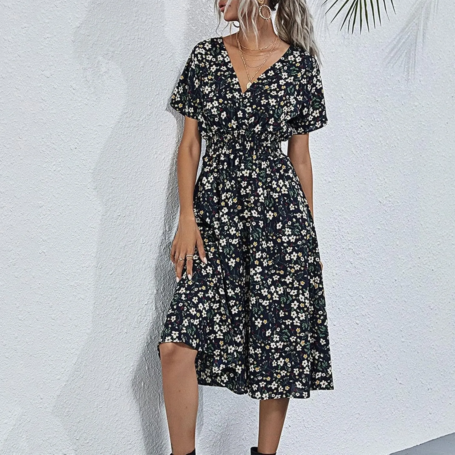 Dresses for Women 2025 Dresses for Women 2025 Casual XL Floral Print Swing Swing Flowy