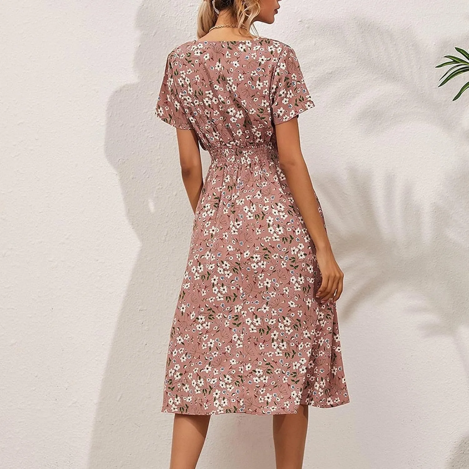 Dresses for Women 2025 Spring Summer Casual Women Dresses Spring Floral Print Women Dresses Spring