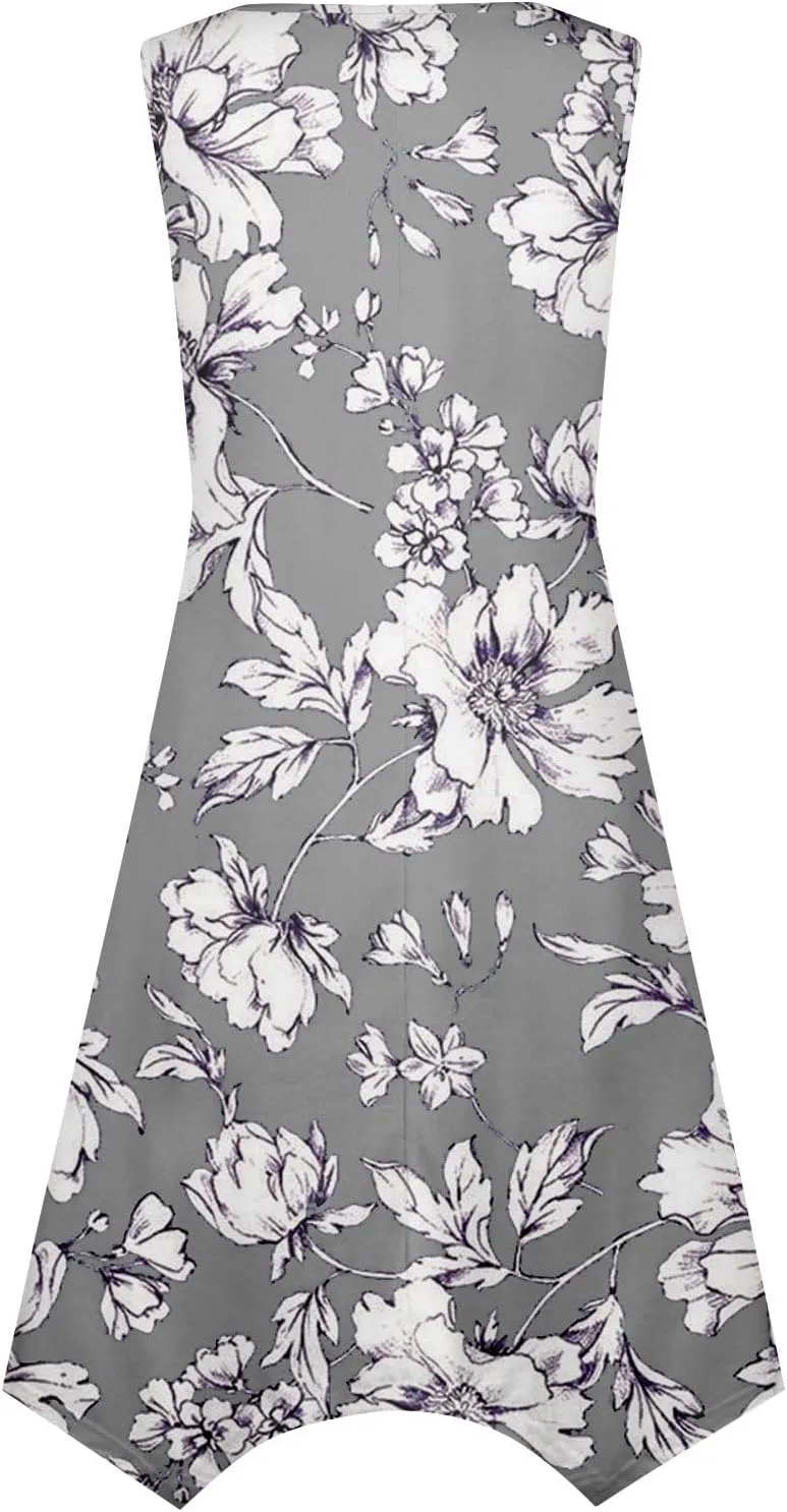 Dresses for Women 2025 Spring Summer Maxi Dresses for Women Sundress Sleeveless Swing Cotton Summer