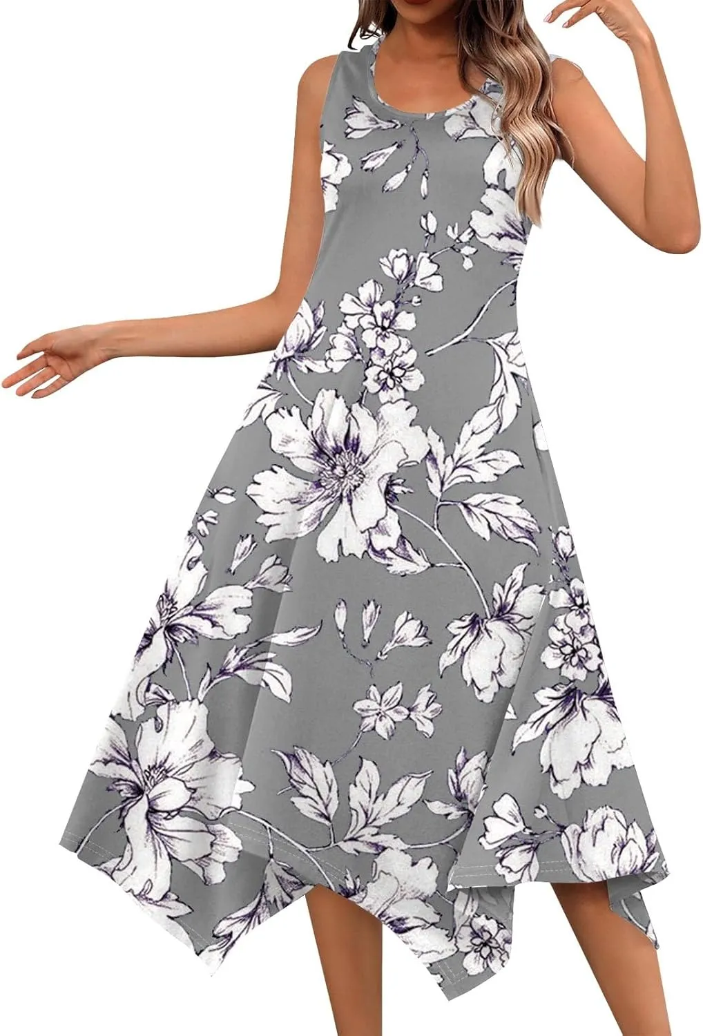 Dresses for Women 2025 Spring Summer Maxi Dresses for Women Sundress Sleeveless Swing Cotton Summer