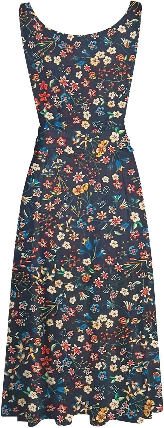 Easter Dress for Women Spring Summer Casual Dresses for Women 2025 Casual Boho Floral Print