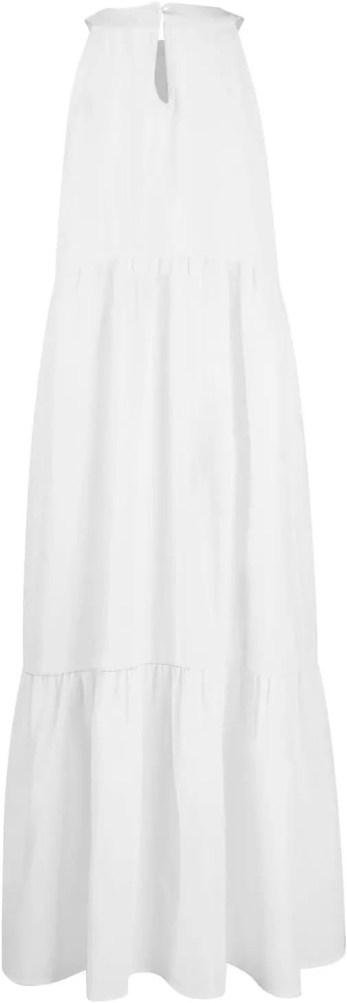 Easter Dress for Women Summer Dresses with Sleeves High Waisted Loose Swing Solid Color Patchwork