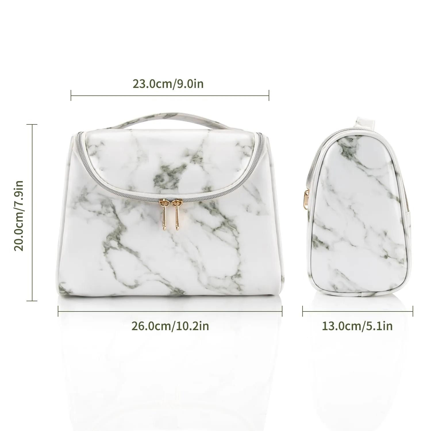 Ethereal Travel Makeup Bag, Toiletry Bag for Women Large Capacity Makeup Organizer Bag Waterproof Makeup Brush Organizer Vegan Leather Cosmetic Bag