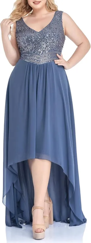 Ever-Pretty Plus Womens V Neck Seuiqn Empire Waist Maxi Formal Evening Party Dress 0410-DA