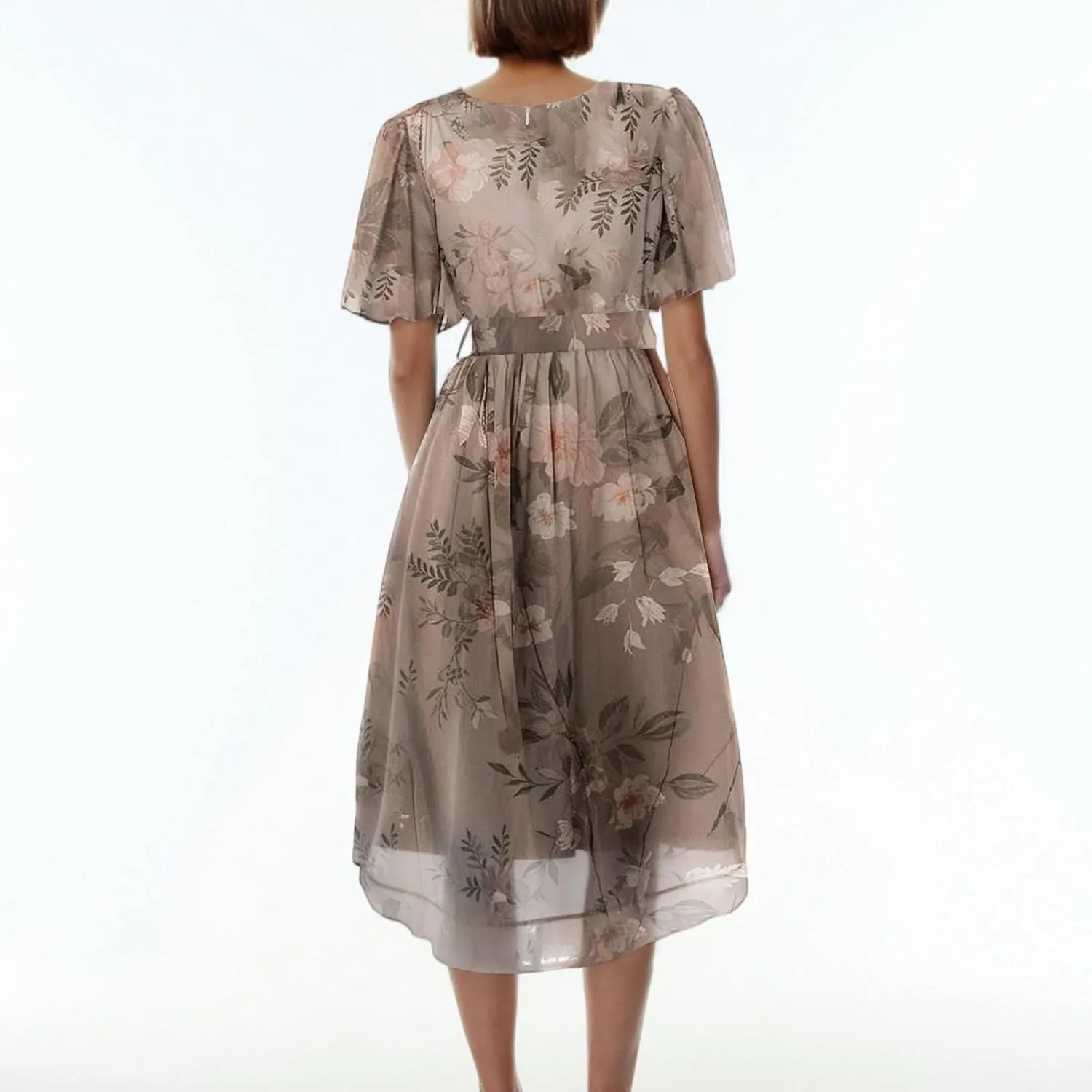 Formal Dresses for Women,Wrap Flowy Wedding Womens Midi Dress Chiffon Summer Sexy Dresses for Women Prom Cocktail