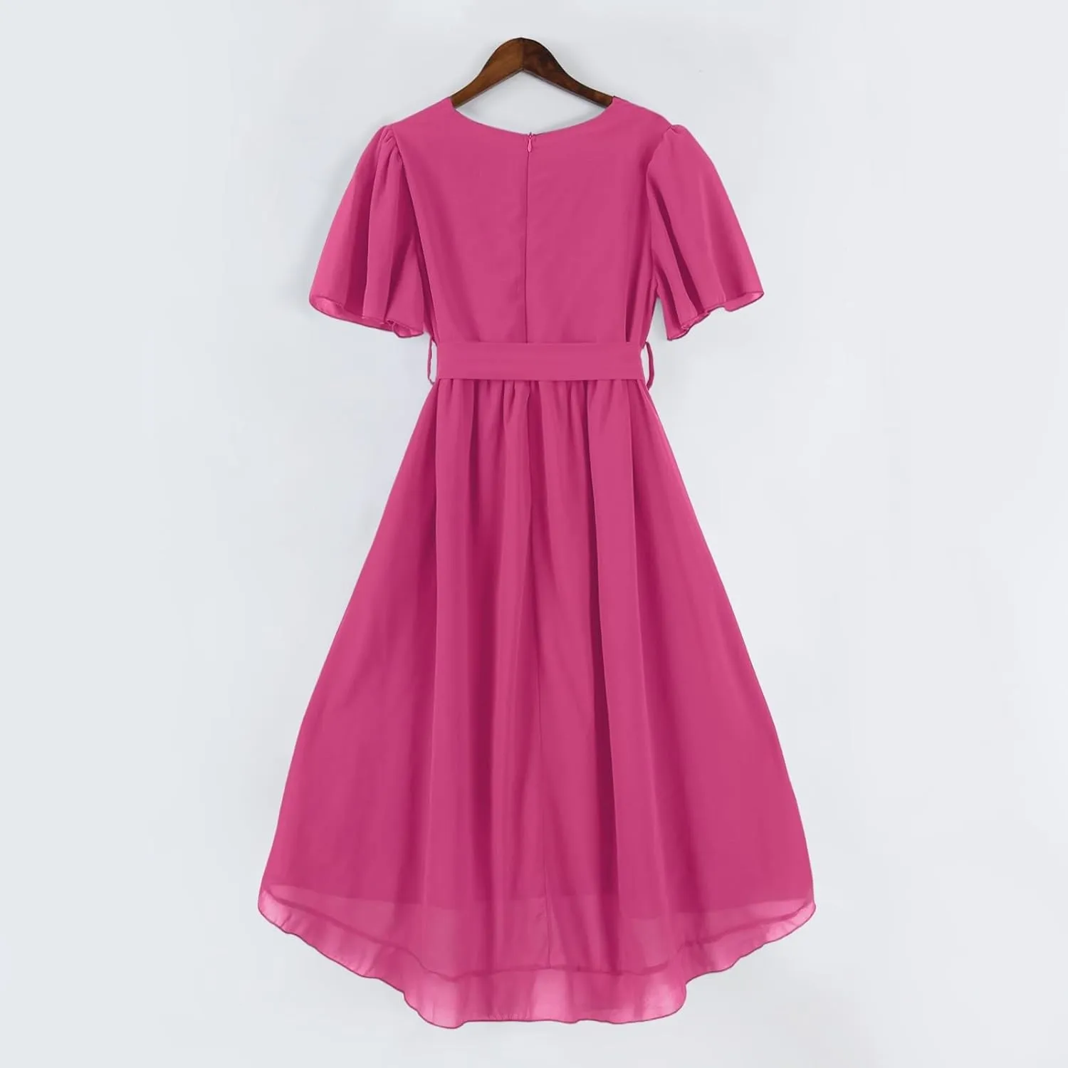 Formal Dresses for Women,Wrap Flowy Wedding Womens Midi Dress Chiffon Summer Sexy Dresses for Women Prom Cocktail