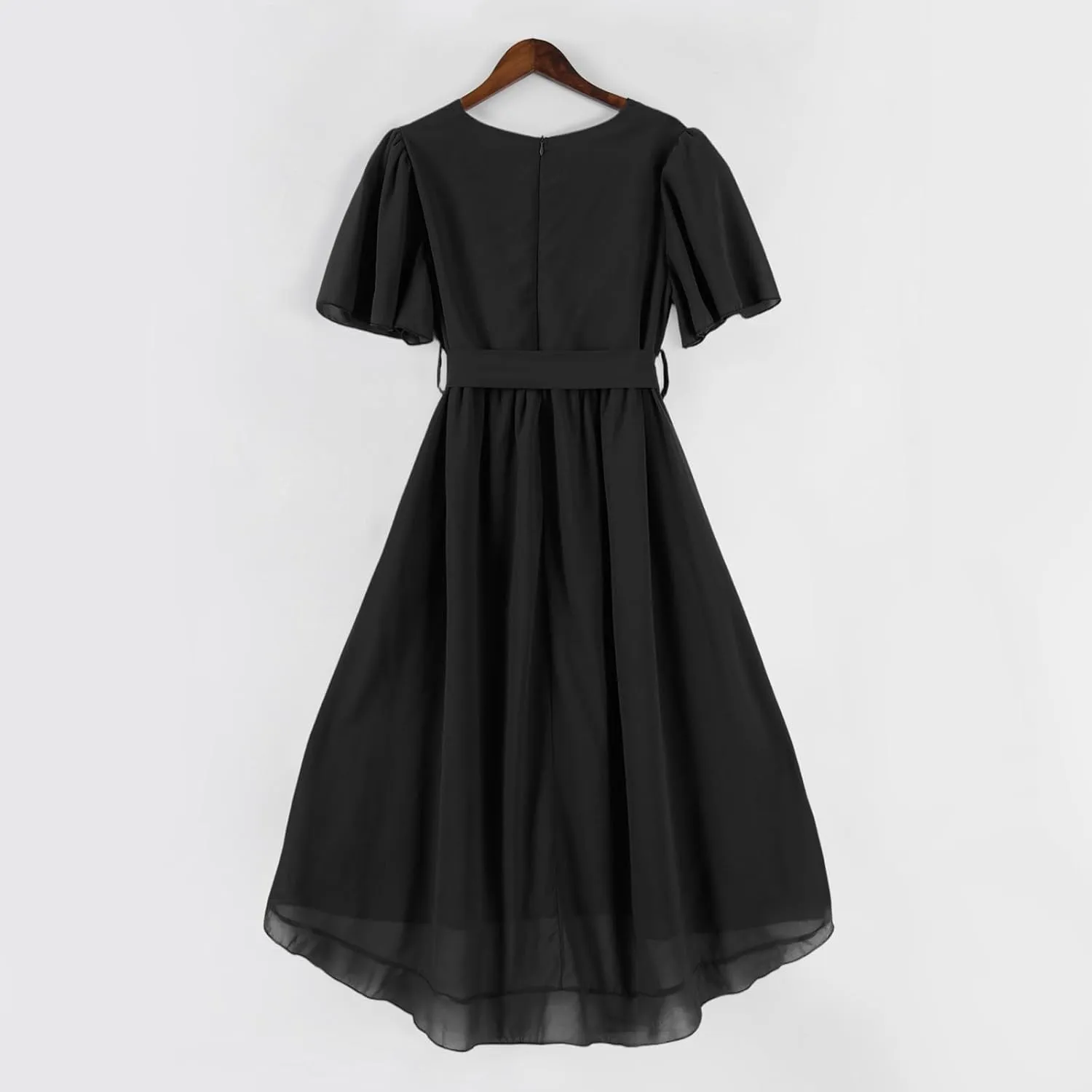 Formal Dresses for Women,Wrap Flowy Wedding Womens Midi Dress Chiffon Summer Sexy Dresses for Women Prom Cocktail