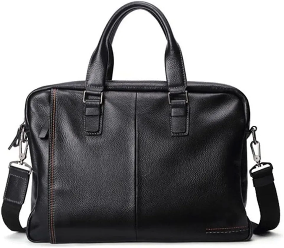 HBJWOV Vintage Men's Briefcases Shoulder Bag Leather Men's Bag Postman Bag Shoulder Laptop Bag