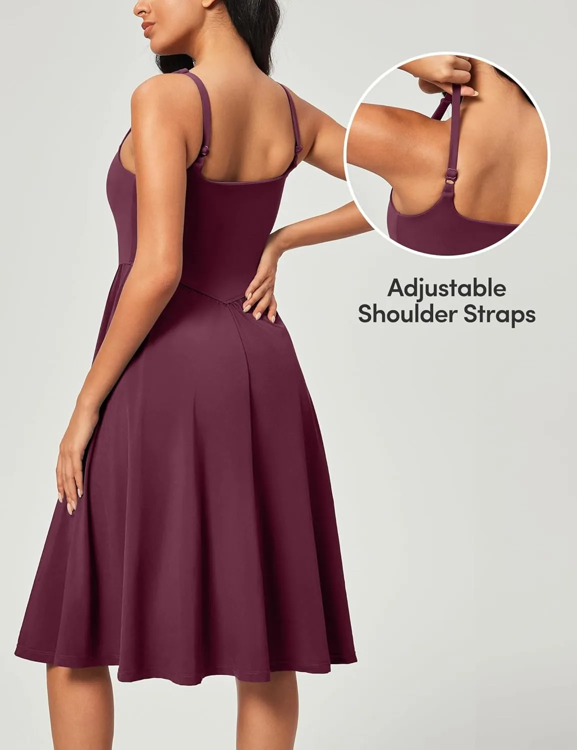 IUGA Sundresses for Women 2025 Summer Dress with Built in Shorts & Bra Spaghetti Strap Midi Casual Flowy Beach Dresses