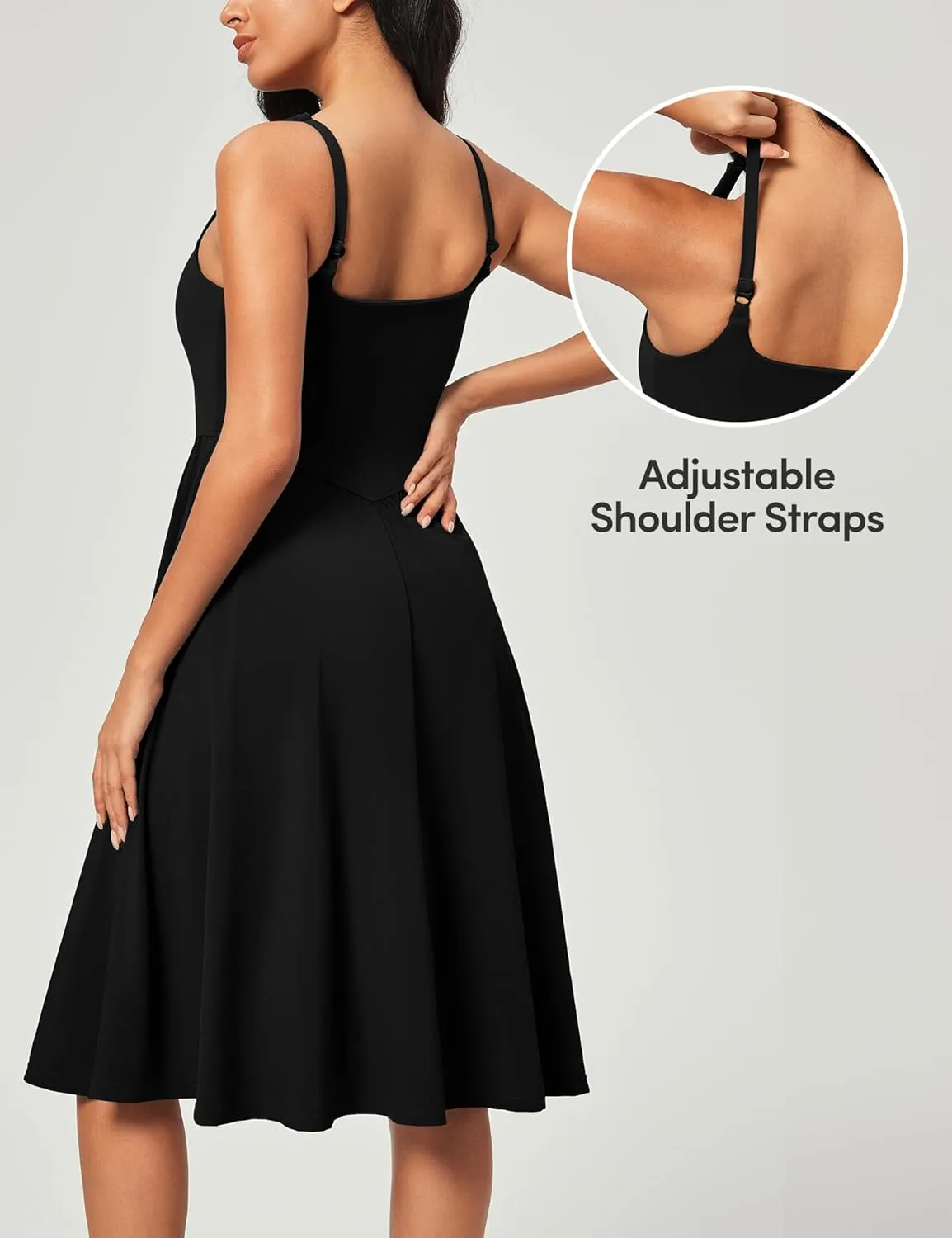 IUGA Sundresses for Women 2025 Summer Dress with Built in Shorts & Bra Spaghetti Strap Midi Casual Flowy Beach Dresses