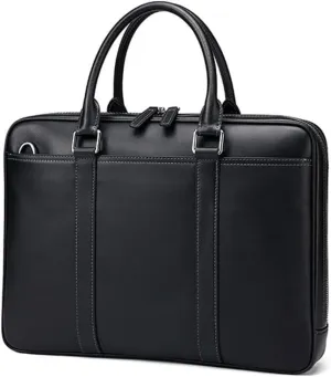 JSEIAJB Men's Bag Business Leather Handheld Casual Briefcase Men's Shoulder Crossbody Handbag