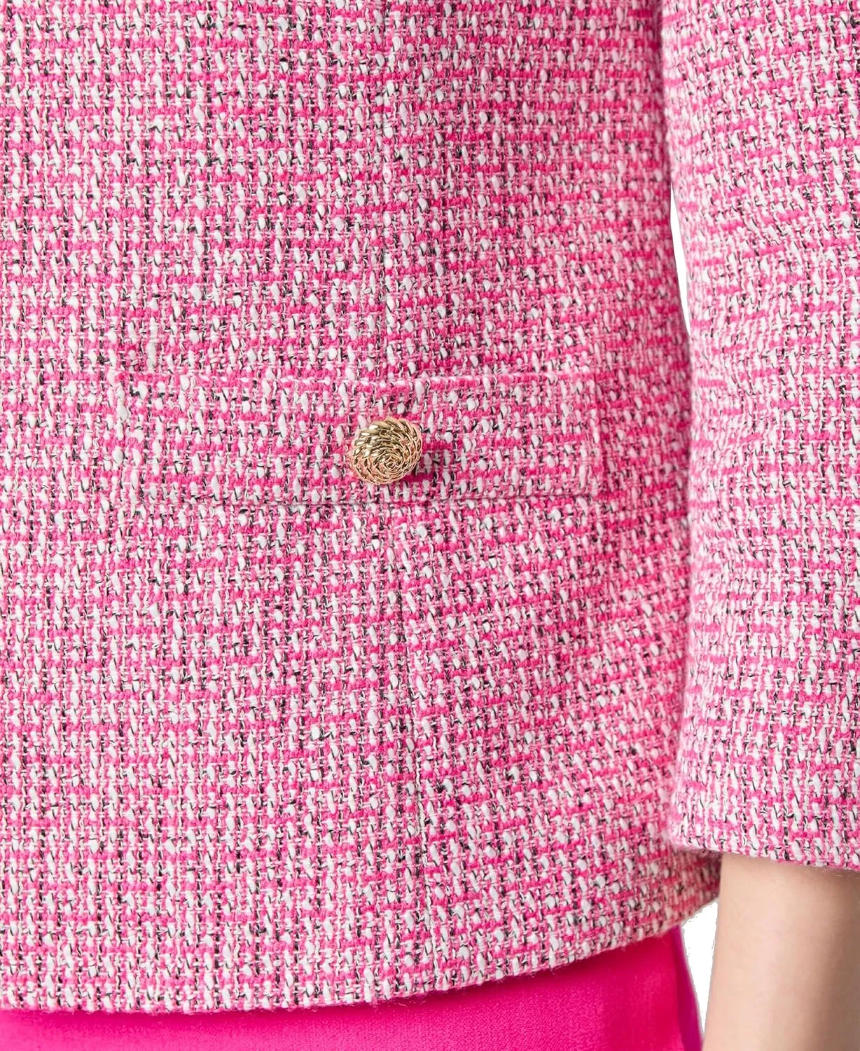 Kasper Women's Tweed Four Pocket Open-Style Blazer