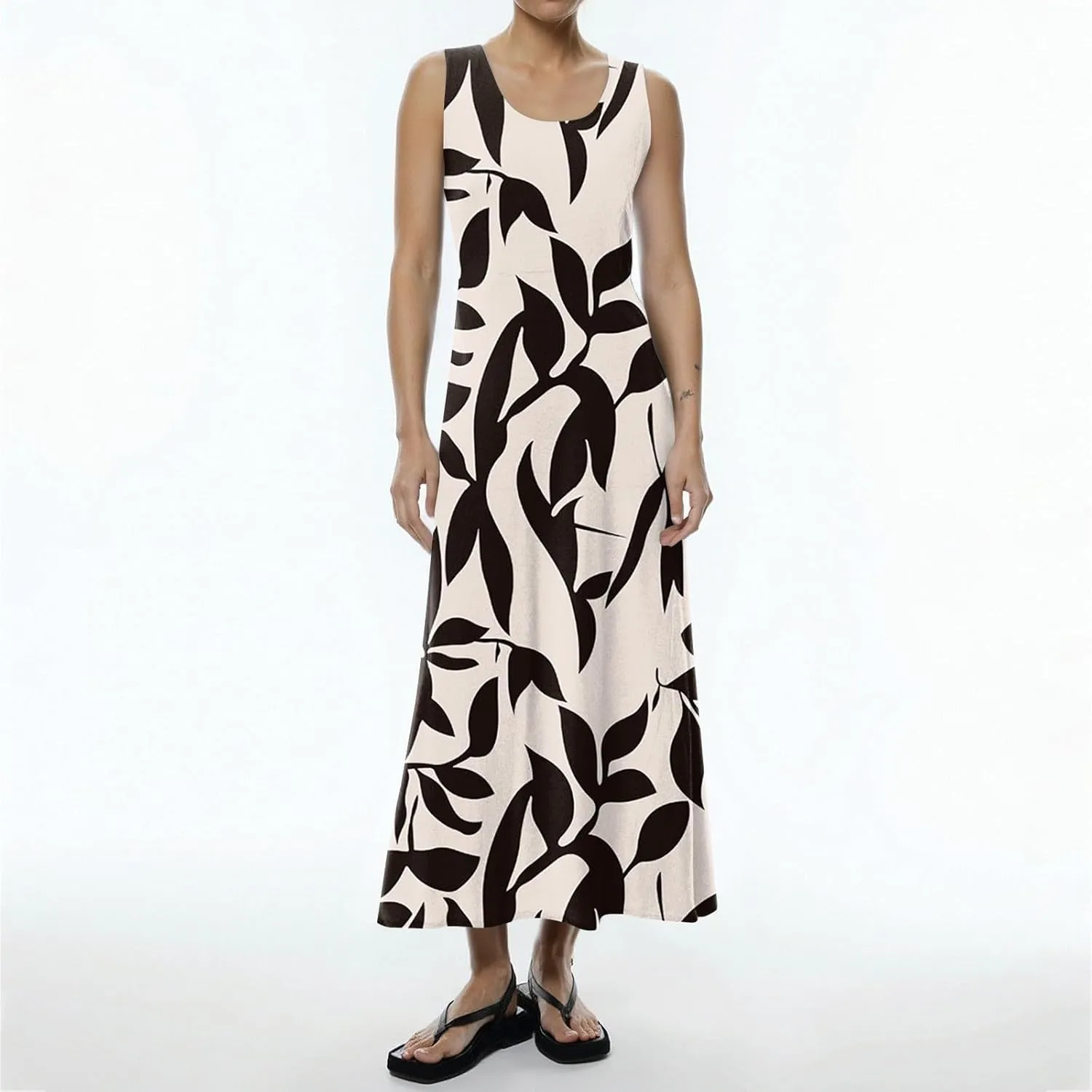 KUIOLYPOER Women Summer Dresses 2025 Casual Button V Neck Pocket Holiday Dress Floral Sundress Boho Beach Dress