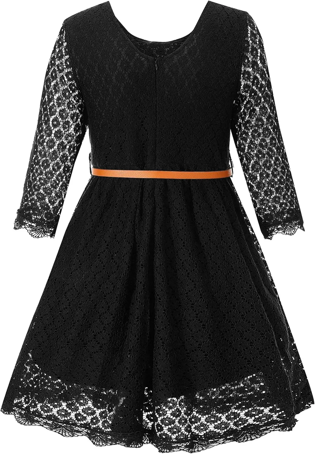 Lace Flower Girl Dress Princess Dress 2-14 Years Children Clothes Kids Party Clothing Long Sleeve