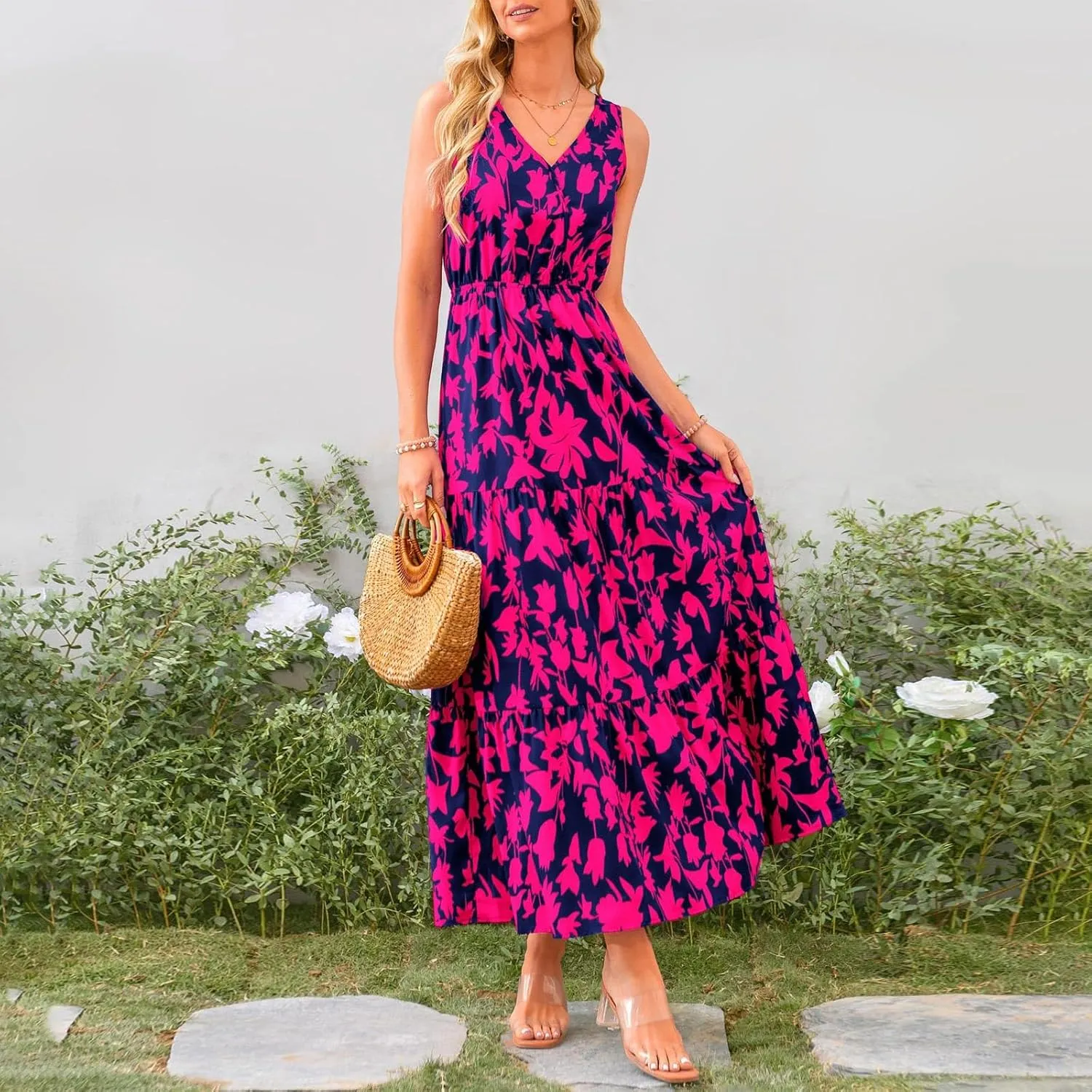 Maxi Dresses for Women 2025 Casual Spring Summer Maxi Dress Sleeveless Sundresses Dresses for Women