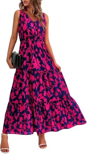 Maxi Dresses for Women 2025 Casual Spring Summer Maxi Dress Sleeveless Sundresses Dresses for Women