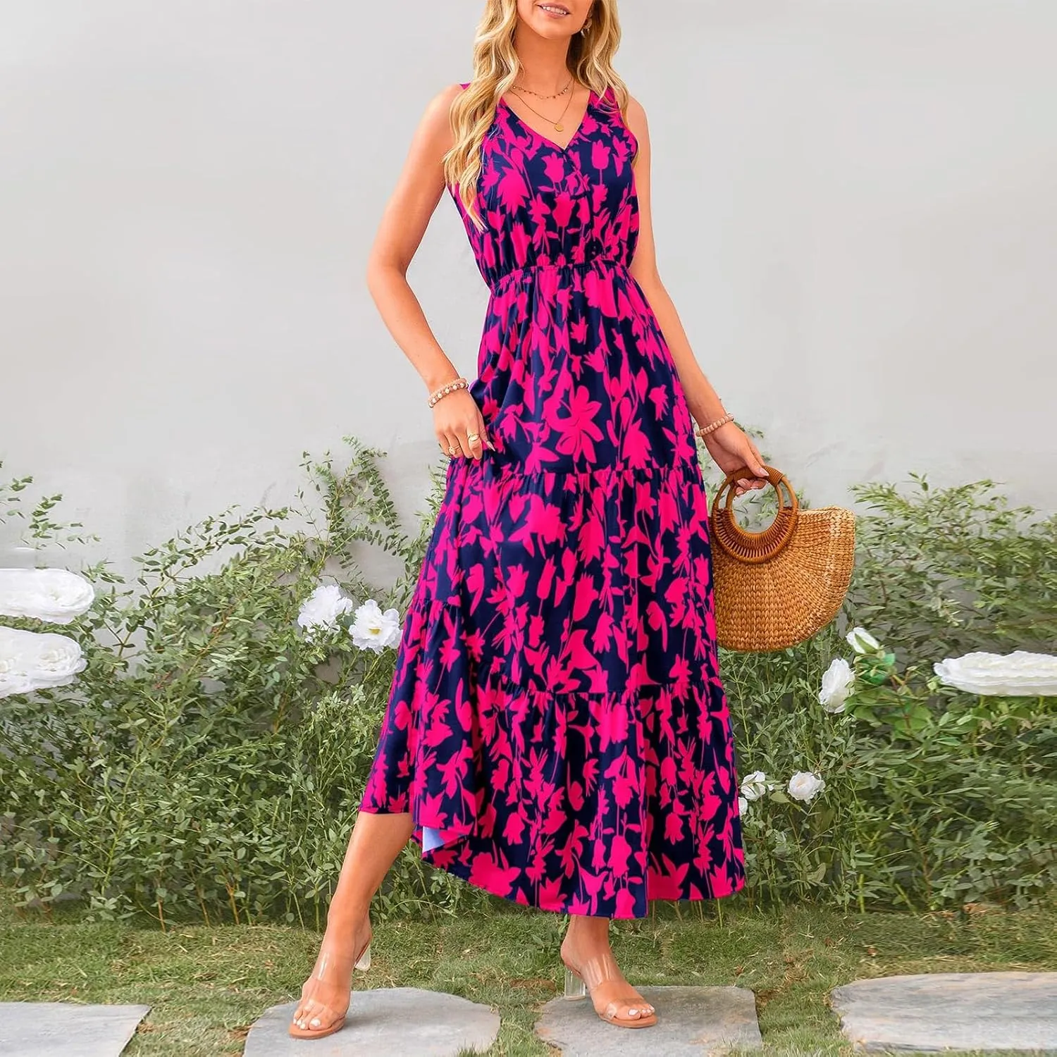 Maxi Dresses for Women 2025 Casual Spring Summer Maxi Dress Sleeveless Sundresses Dresses for Women