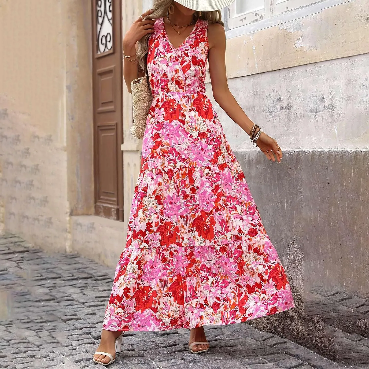 Maxi Dresses for Women 2025 Casual Spring Summer Maxi Dress Sleeveless Sundresses Dresses for Women