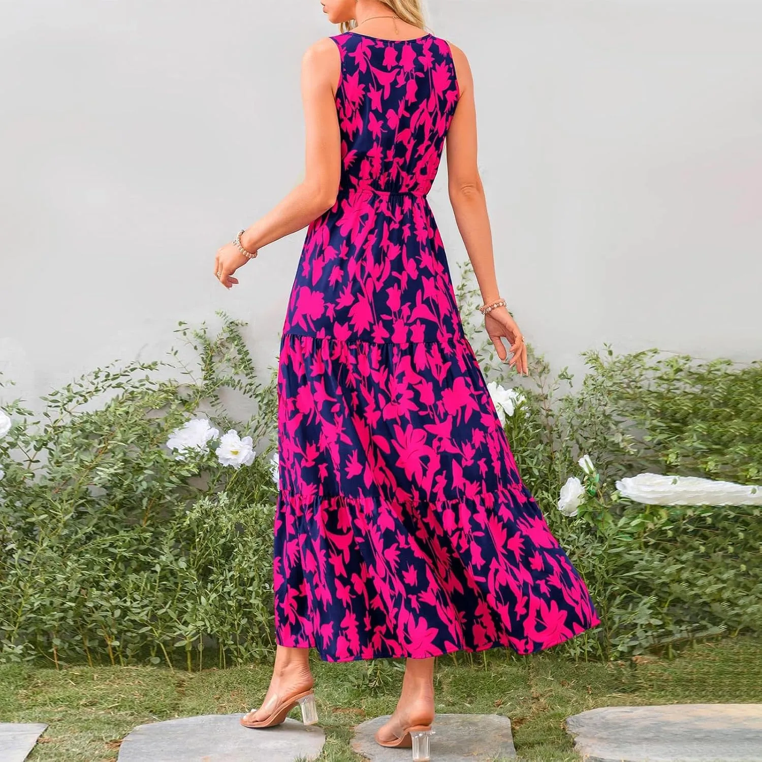 Maxi Dresses for Women 2025 Casual Spring Summer Maxi Dress Sleeveless Sundresses Dresses for Women
