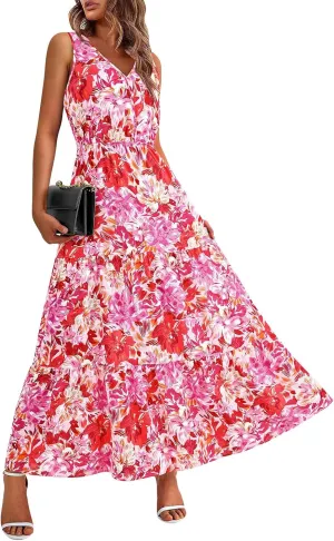 Maxi Dresses for Women 2025 Casual Spring Summer Maxi Dress Sleeveless Sundresses Dresses for Women
