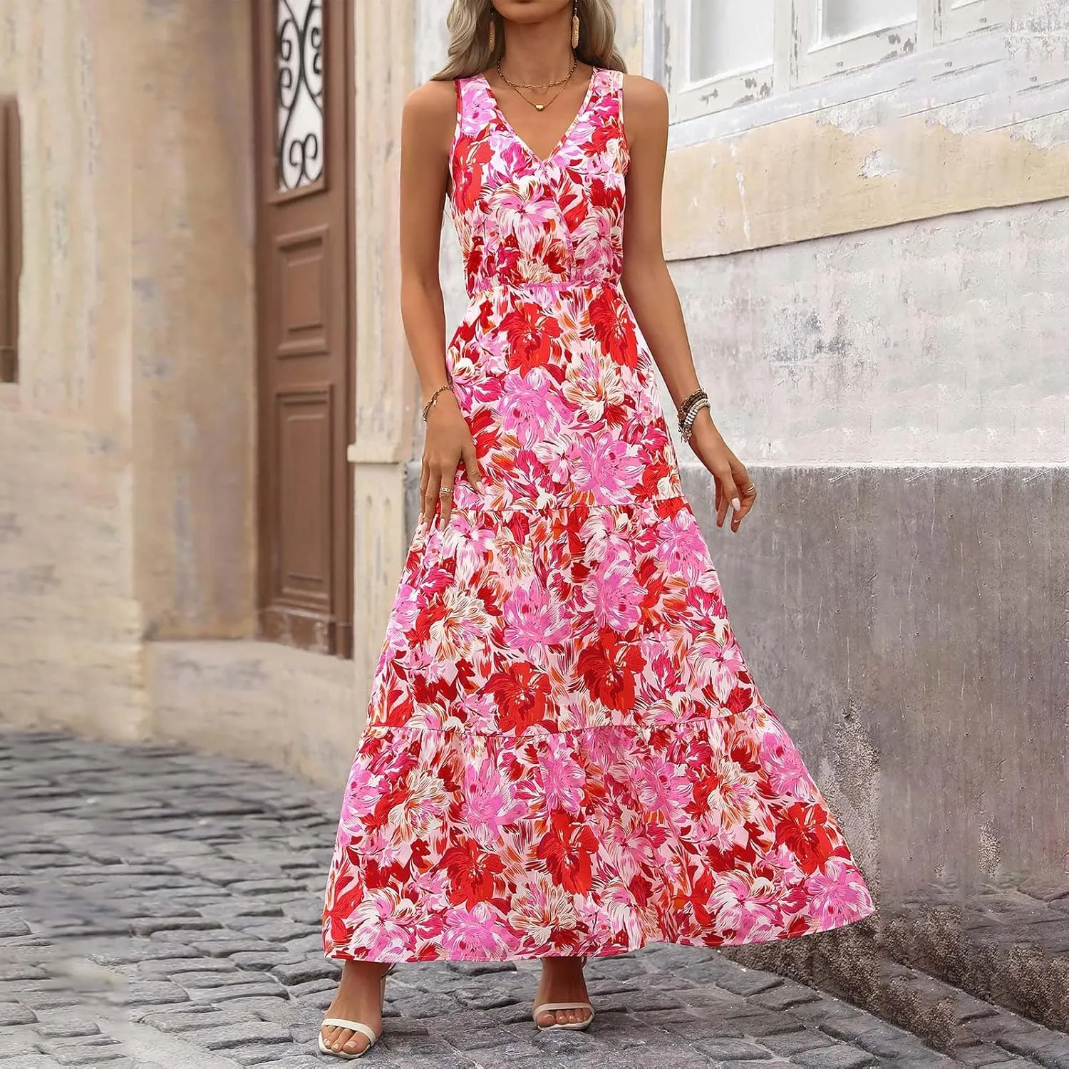 Maxi Dresses for Women 2025 Casual Spring Summer Maxi Dress Sleeveless Sundresses Dresses for Women