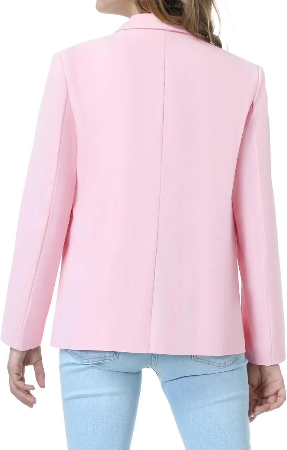 Mebius Girls Blazer Jacket Long Sleeve Shawl Collar Open Front Formal Blazers Suit Inner Pocket for Kids Size 6-12 Year