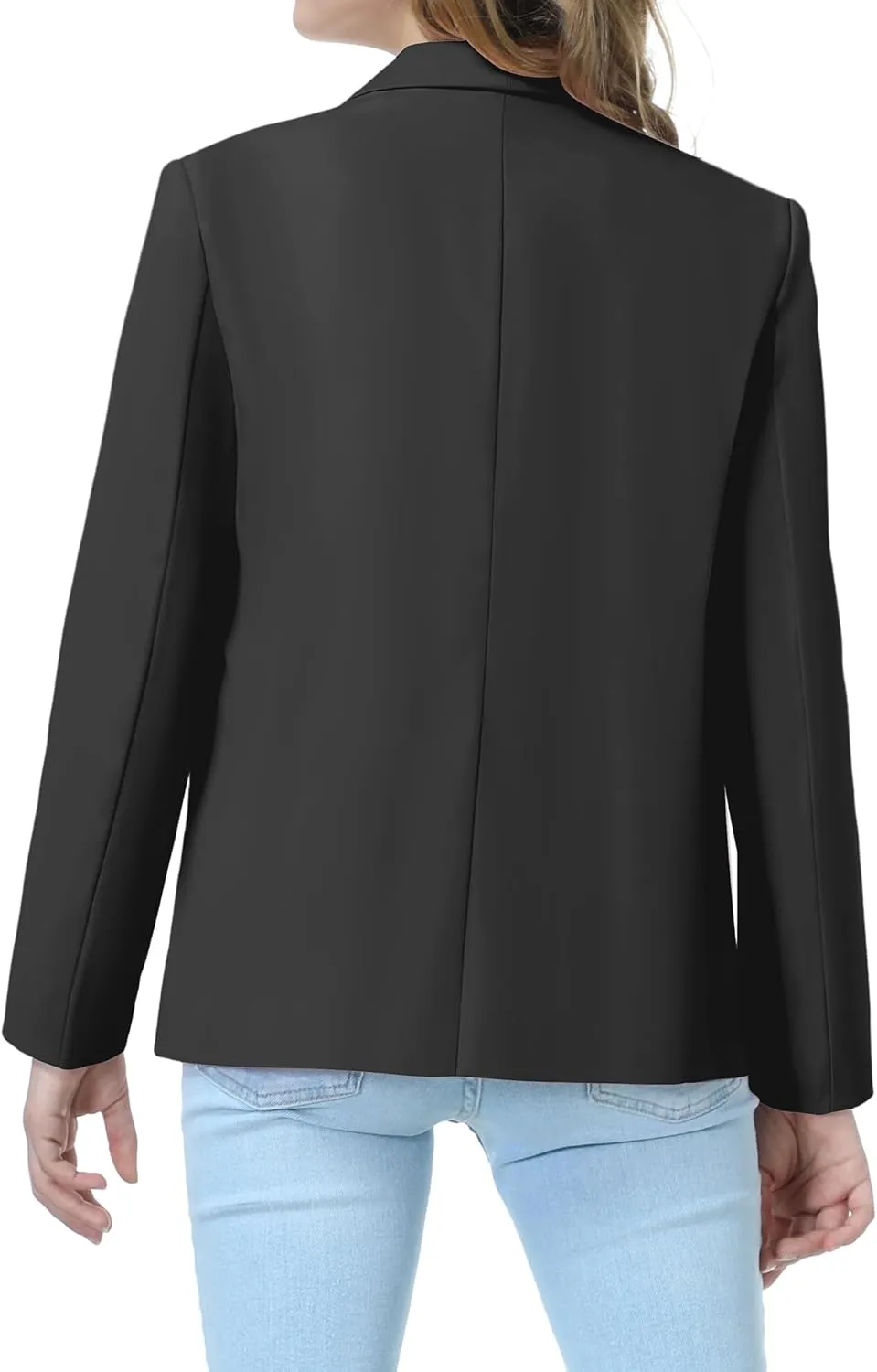 Mebius Girls Blazer Jacket Long Sleeve Shawl Collar Open Front Formal Blazers Suit Inner Pocket for Kids Size 6-12 Year