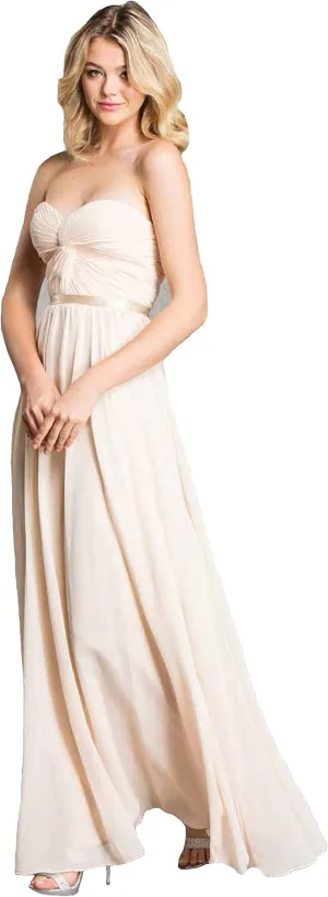 Meier Women's Strapless Sweetheart Pleated Evening Prom Dress