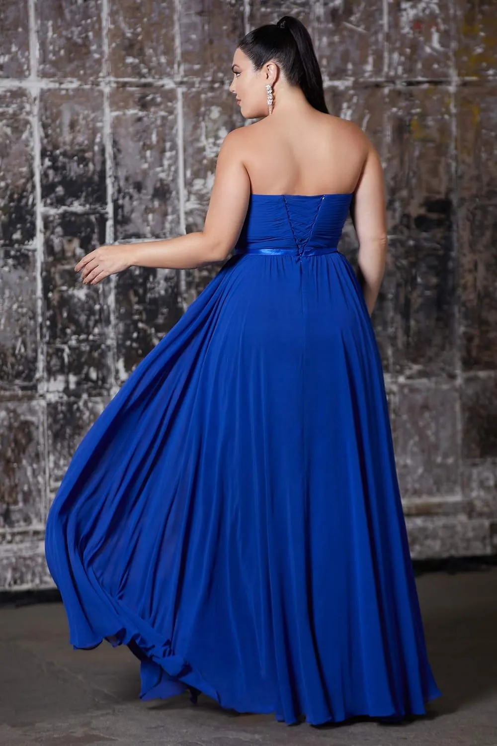 Meier Women's Strapless Sweetheart Pleated Evening Prom Dress