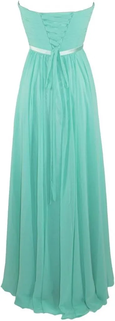 Meier Women's Strapless Sweetheart Pleated Evening Prom Dress