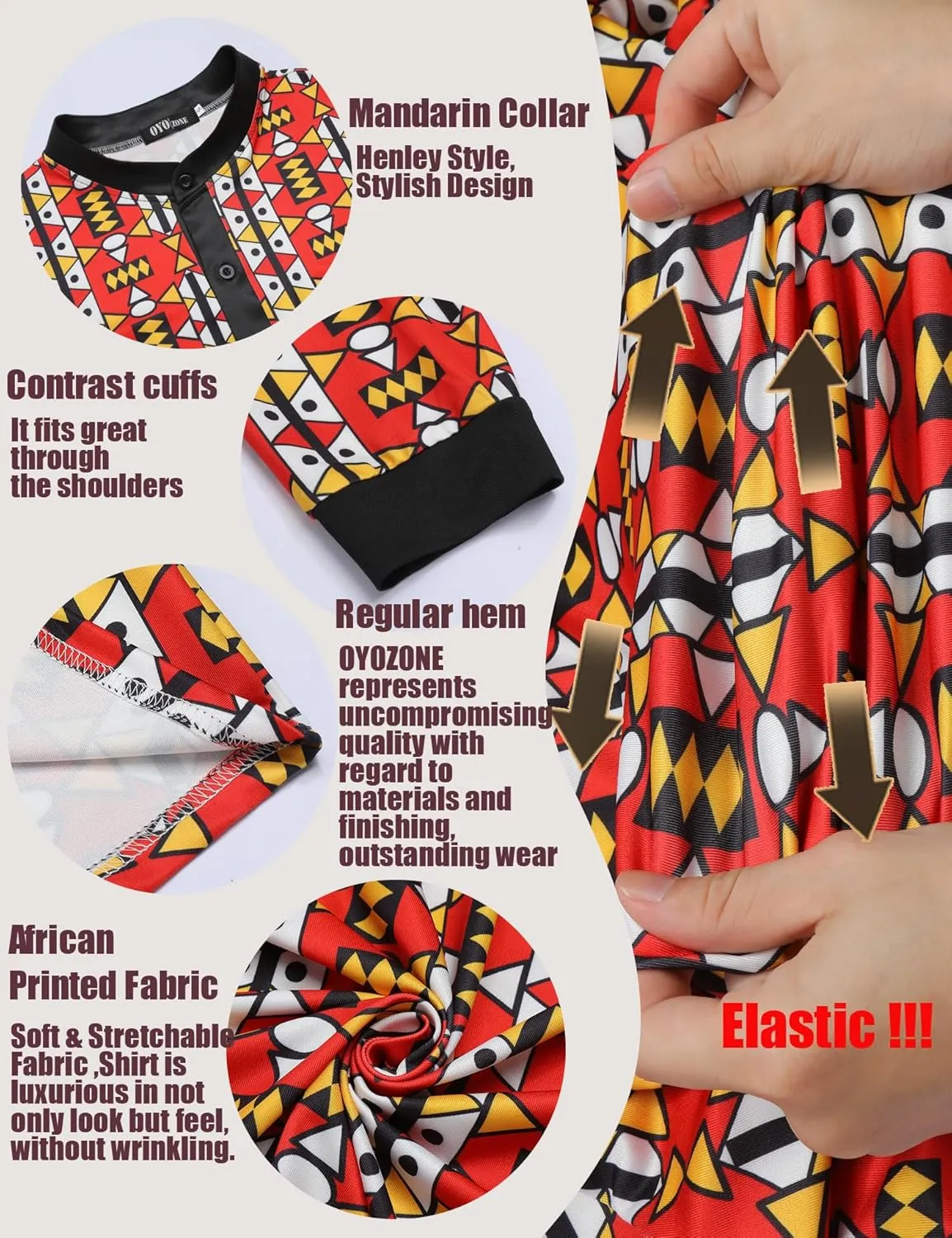 Men's African Traditional Pattern Print Shirt Casual Long Sleeve Button Down Shirts Luxury Printed Dashiki for Men