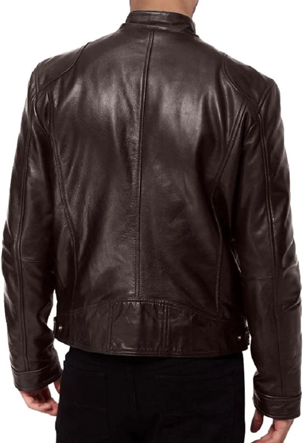 Men's SWORD Genuine Lambskin Leather Biker Jacket