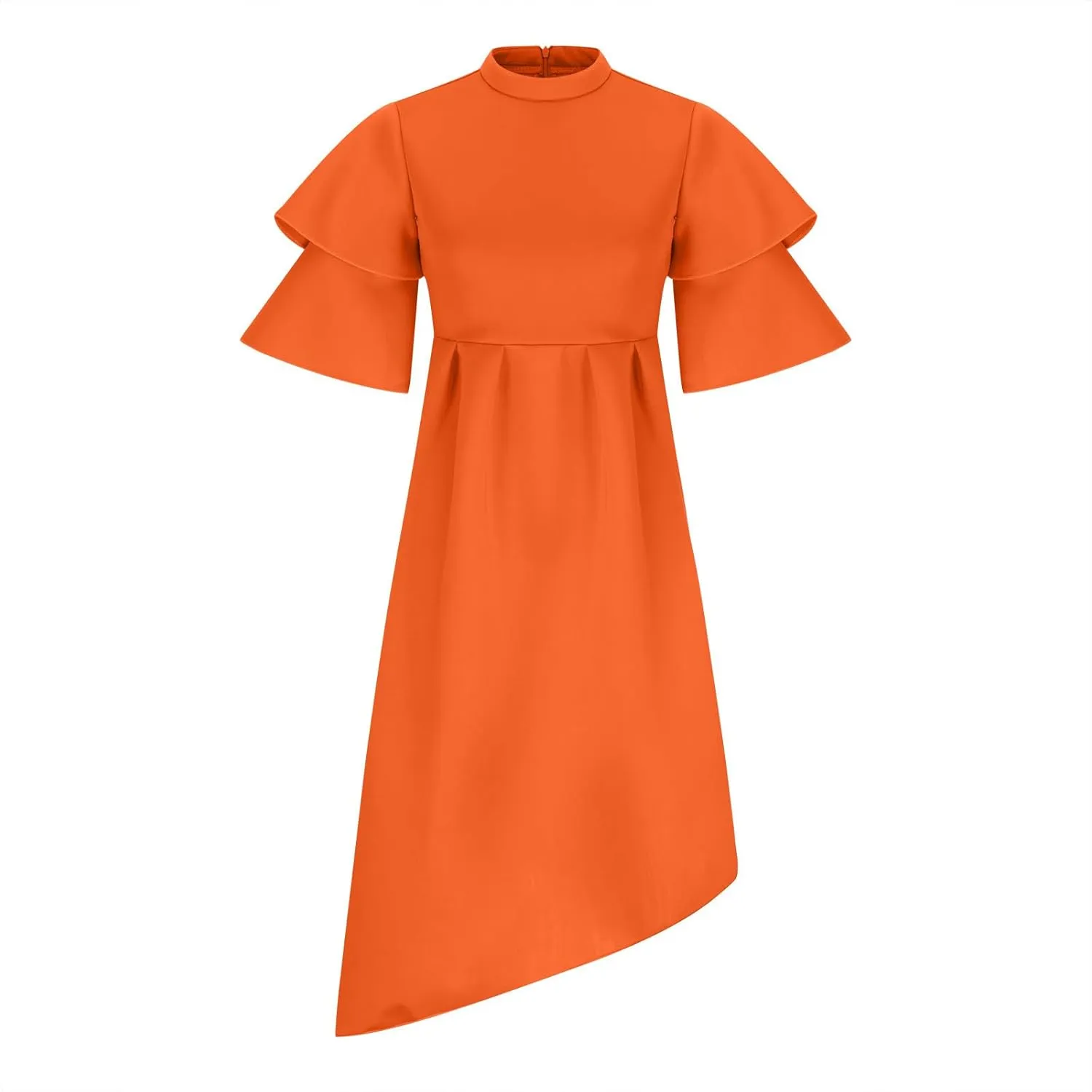 Midi Dresses for Women Casual Boho Flare Sleeve Asymmetrical Hem Dress Fall Fashion Club Party Dresses Trendy Clothes