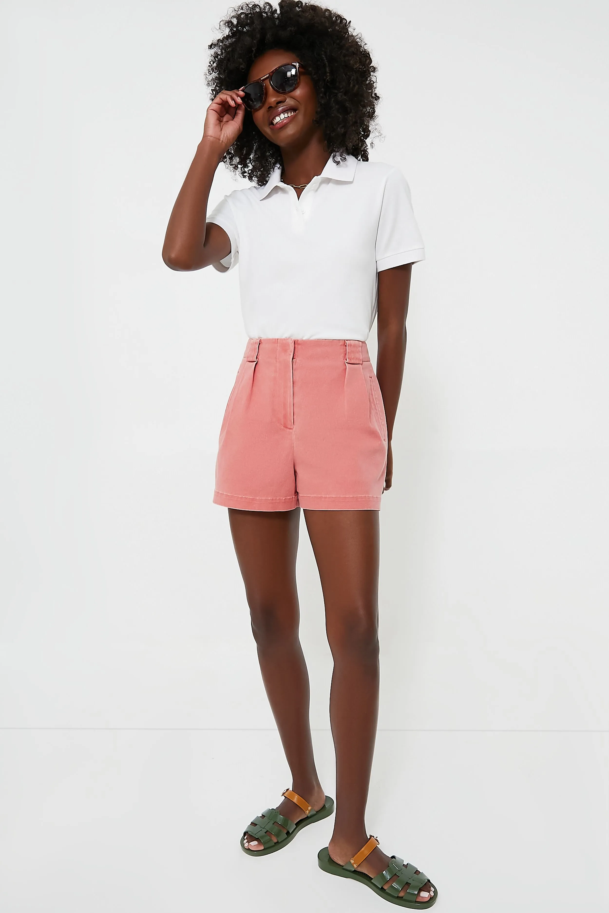 Nantucket Red Stretch Twill Safari Shorts