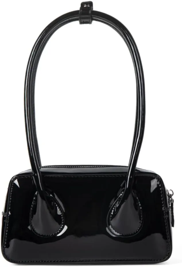 Patent Leather Shoulder Bag for Women Top Handle Bag Cute Versatile Satchel Handbag Purses Aesthetic Underarm Bag